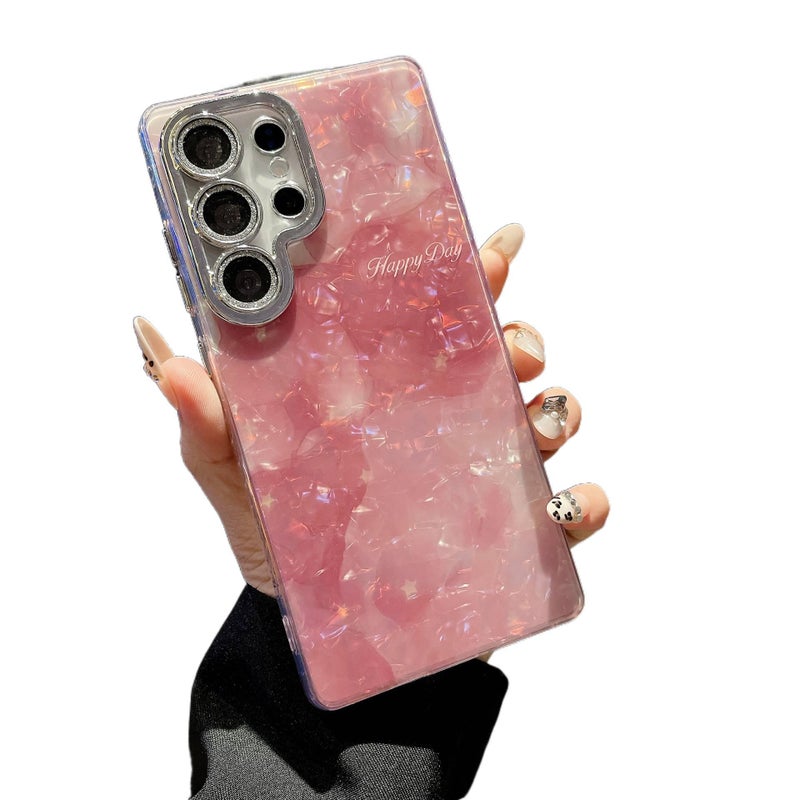 غطاء واقي | حماية من السقوط | نمط الصدفة | مقاوم للصدمات لـ Samsung S26 Ultra / Samsung S26 | وردي - Image 5