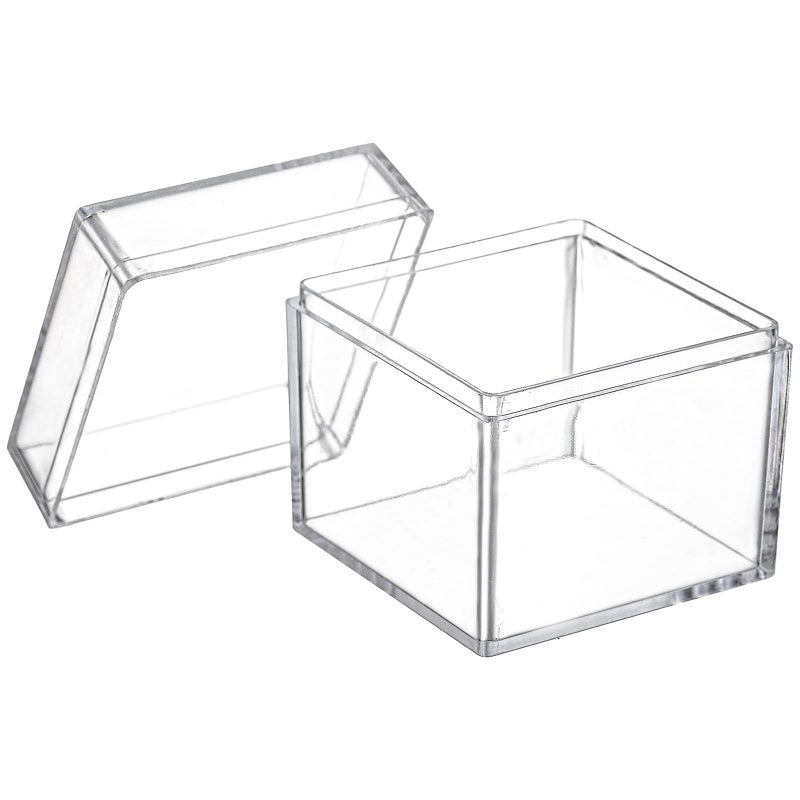 Okllen 36 Pack Acrylic Boxes with Lid, Clear Square Cubes Treat Gift Boxes Candy Storage Container for Candy, Little Trinkets, Jewelry, Party Favor, 2''x2''x2''/5x5x5CM - Image 5