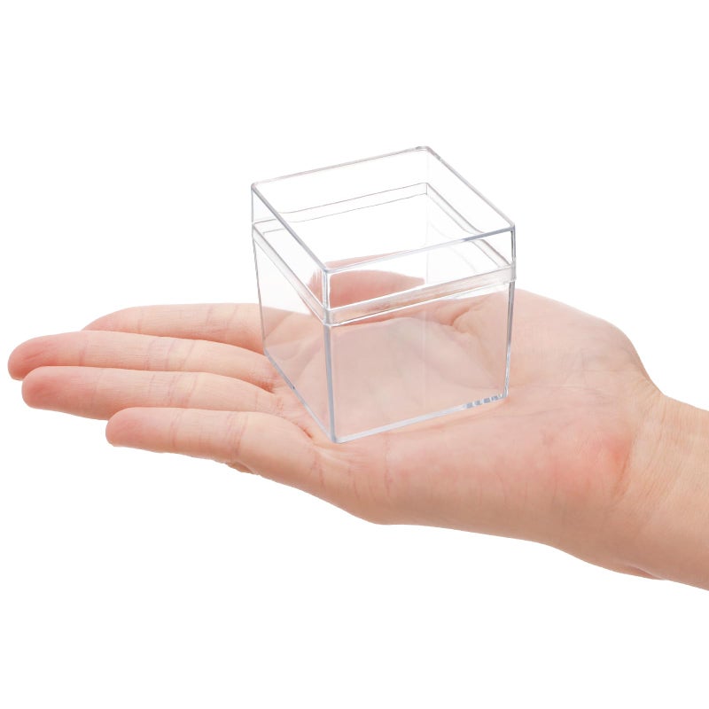 Okllen 36 Pack Acrylic Boxes with Lid, Clear Square Cubes Treat Gift Boxes Candy Storage Container for Candy, Little Trinkets, Jewelry, Party Favor, 2''x2''x2''/5x5x5CM - Image 4
