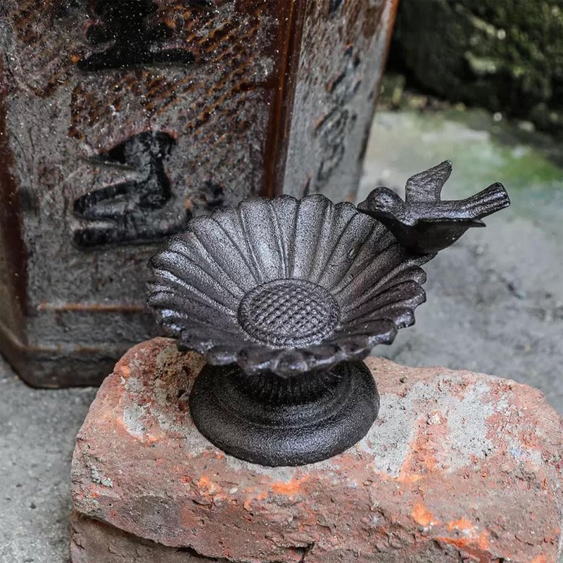 VSPDVO Cast Iron Bird Feeder Tray – Vintage Style Bird Feeder, Heavy Duty, Weatherproof, Outdoor Garden Décor - Image 3