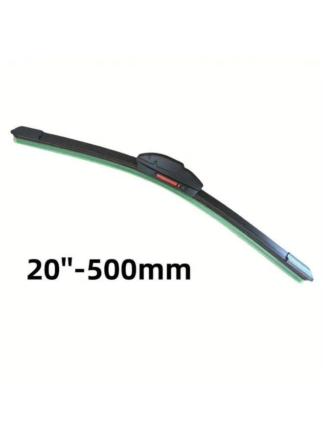 Universal U Shaped Wiper Blade 20 Inch Double Rubber Strip Bone Free 1pc - Image 4