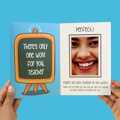 Oye Happy - Teacher’s Day Mirror Greeting Card | Unique Reflective Thank You Card for Teachers, Mentors & Educators | Appreciation Mirror Card for Teacher’s Day - Image 1