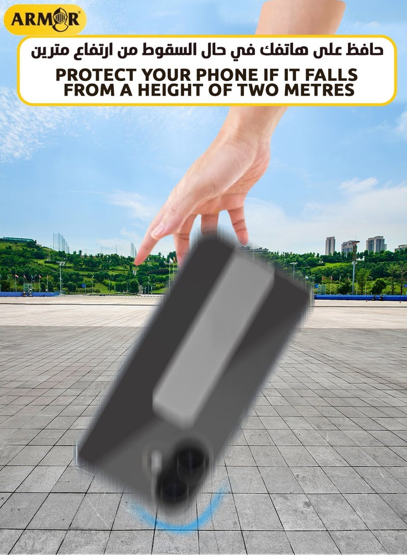 كفر حماية لهاتف ابل ايفون 16 مع مسكة مغناطيسية مدمجة 3 في 1 شفاف / رمادي - Image 3