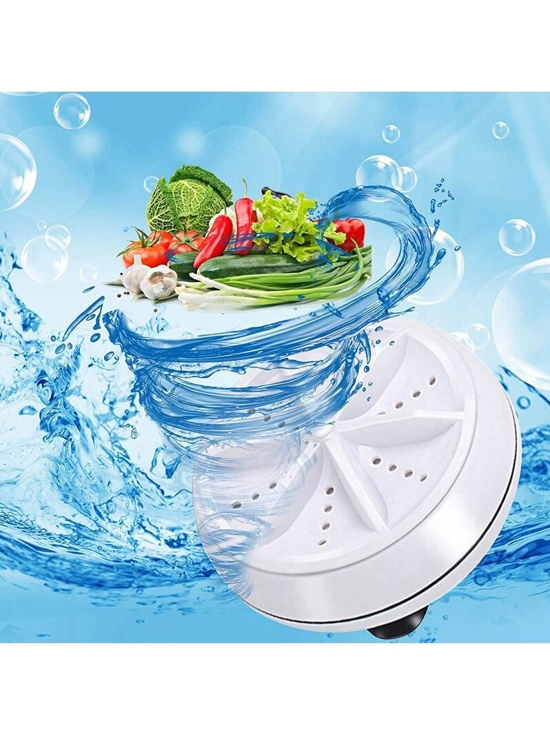 DubaiGallery Portable Mini Washing Machine,Turbo Washer & Dishwasher with USB Powered Portable Ultrasonic Turbine Sterilization Removes Dirt for Personal Laundry Travel Business RV Trip Apartment - Image 1