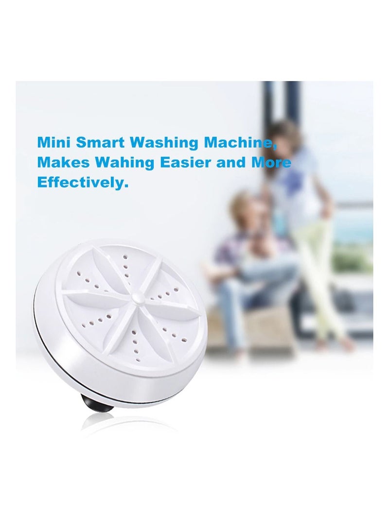 DubaiGallery Portable Mini Washing Machine,Turbo Washer & Dishwasher with USB Powered Portable Ultrasonic Turbine Sterilization Removes Dirt for Personal Laundry Travel Business RV Trip Apartment - Image 3