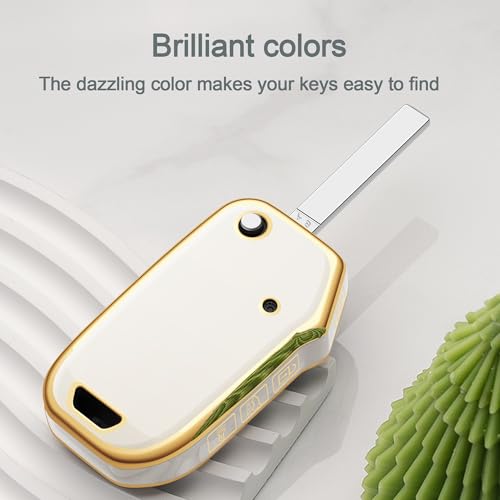 Tengare for Kia Key Fob Cover Flip Car Key Case fits K5 LX Seltos S LS Sorento Soul Sportage NIRO Forte LXS FE - Image 3