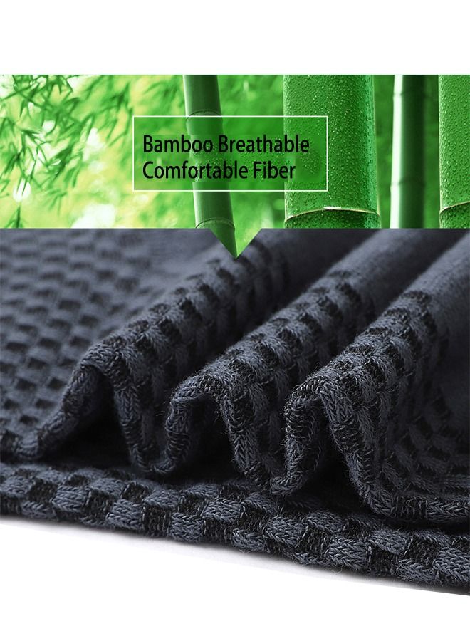 5 زوج كلاسي لينة مريحة Premium Fiber جوارب متوسطة للرجال، رجال مكافحة أودور التنفس العمل جوارب لينة الرطوبة يكسر جوارب الخيزران - Image 4