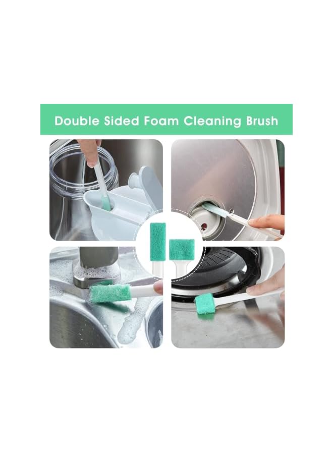 PROMASS Set of 8 cup notch brushes, cup crevice cleaning tool, scrubbing brush, small household cleaning brushes for window grooves, tracks, humidifiers, keyboards, bottles, doors, car vents - Image 4