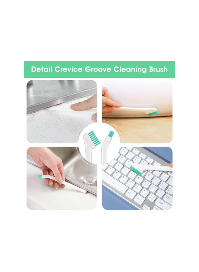 PROMASS Set of 8 cup notch brushes, cup crevice cleaning tool, scrubbing brush, small household cleaning brushes for window grooves, tracks, humidifiers, keyboards, bottles, doors, car vents - Image 3