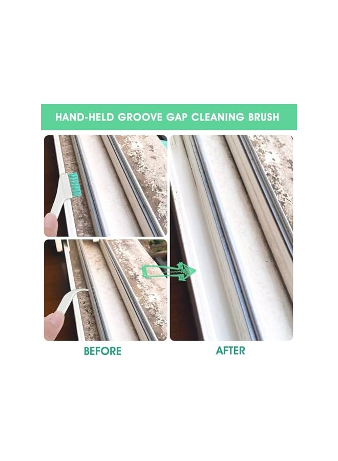 PROMASS Set of 8 cup notch brushes, cup crevice cleaning tool, scrubbing brush, small household cleaning brushes for window grooves, tracks, humidifiers, keyboards, bottles, doors, car vents - Image 5