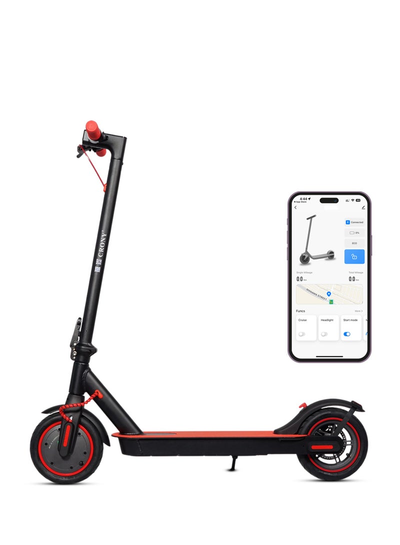 Crony M365 app Fast E-Scooter For Kids/Teens, Speed 25-45km/h, 250w Motor, 36v 7.8ah Battery, 8.5"Tires, App Controlled Lightweight Foldable With Led Headlights High-Speed Electric Scooter, Anti-Slip Deep-Tread Rubber Tires, Rear Disc Brake, 120kg Max Load, App Connectivity, Portable Aluminum Frame - Image 1