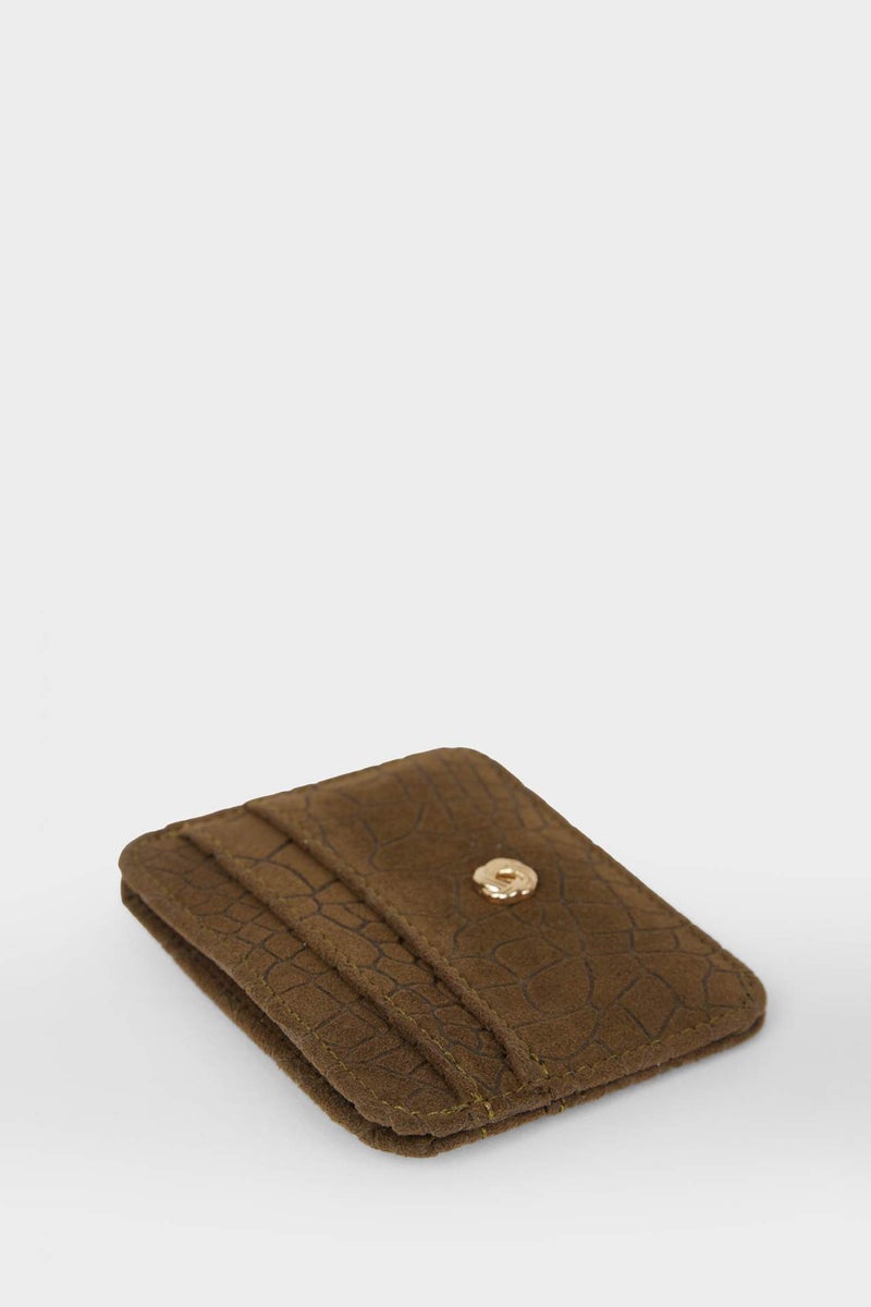 DeFacto Woman Suede Business Card Wallet - Image 3