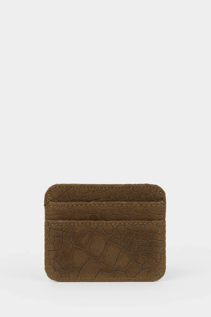 Defacto  Woman Suede Business Card Wallet for Women | Best Price UAE