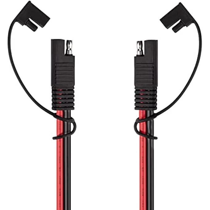 ميكينج تك كابل تمديد 10AWG SAE لفصل سريع لموصل تسخير الأسلاك للوحة الطاقة الشمسية والبطارية والدراجات النارية والسيارات والجرارات 10 مقياس 1 متر - Image 2