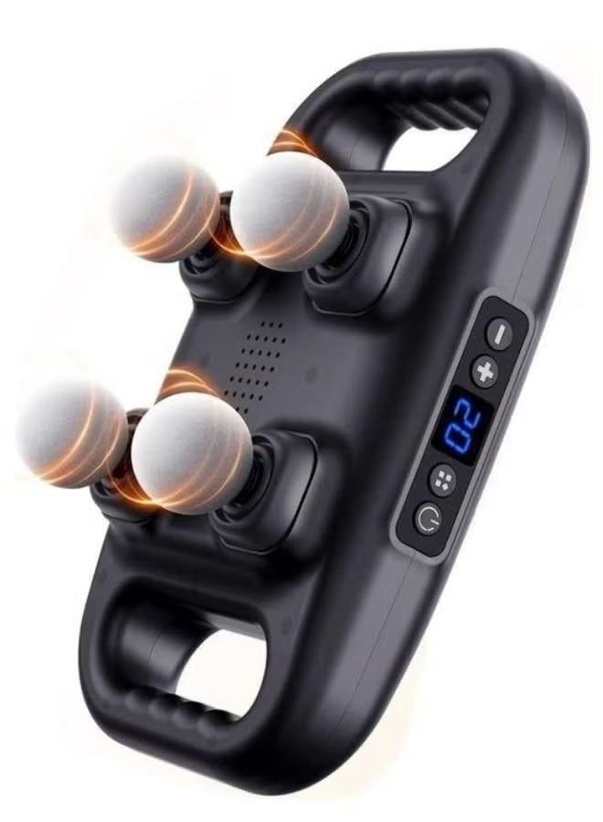 4-Head Electric Massage Gun – Deep Tissue Muscle Massager for Back, Shoulder & Neck with 4 Intensity Levels - Image 1