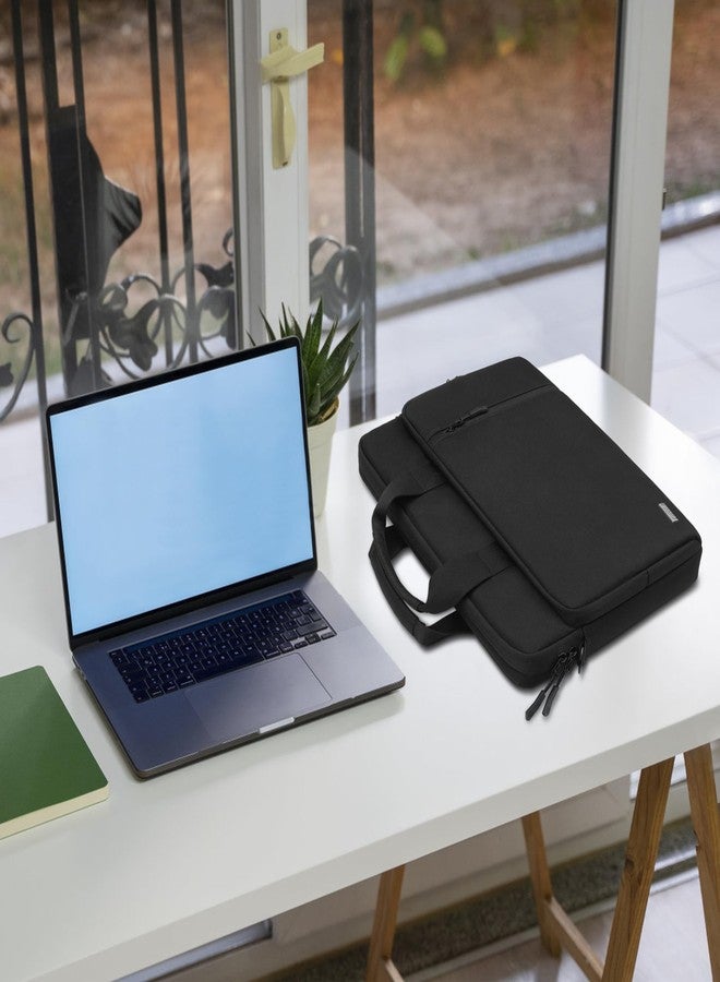 TECOOL 15.6 16 Inch Laptop Bag, 360 Protective Case Messenger Bag Computer Sleeve with Shoulder Strap Waterproof Briefcase for 15.6 16 Inch Acer ASUS Lenovo HP Dell Laptop, MacBook Pro 16, Black - Image 3