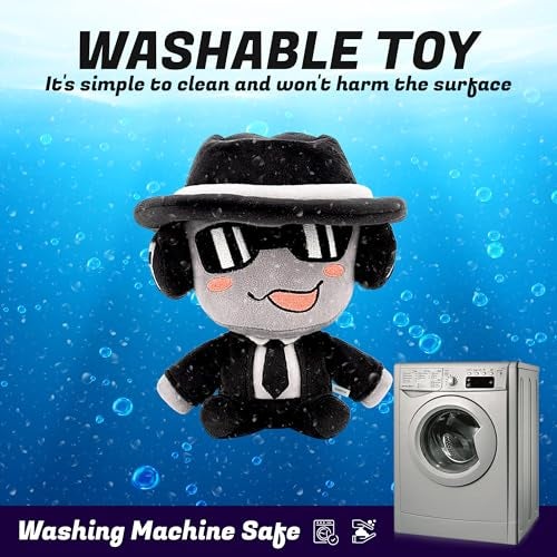 Adenzai Forsaken Black Plush Toy Soft Black Character Plush Stuffed Animal Cute Forsaken Game Collectible Plushie Gift for Kids and Gamers - Image 5