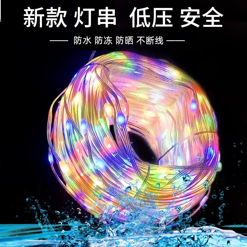 led leather line light outdoor waterproof decorative light with atmosphere courtyard balcony decorative light string waterproof hanging tree light string - Image 2