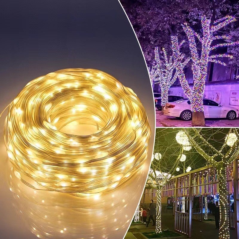 led leather line light outdoor waterproof decorative light with atmosphere courtyard balcony decorative light string waterproof hanging tree light string - Image 3