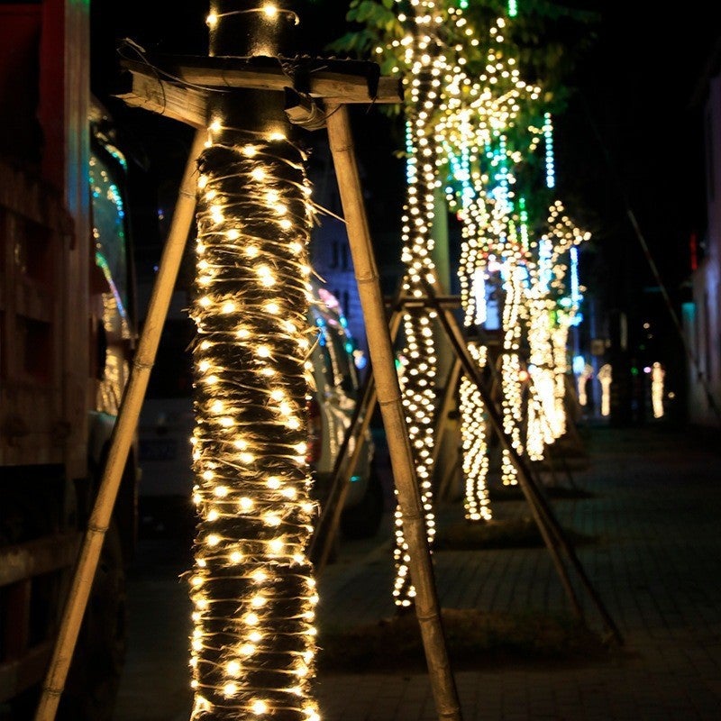 led leather line light outdoor waterproof decorative light with atmosphere courtyard balcony decorative light string waterproof hanging tree light string - Image 4