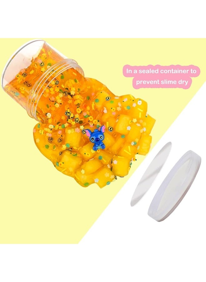 d'Alba - 2 Pack Jelly Cube Crunchy Slime Kit Clear Crystal Slime with Rainbow and Yellow Super Soft and NonSticky Birthday Gift Slime Party Favor StuffChristmas ToyAwesome Party Favors - Image 1