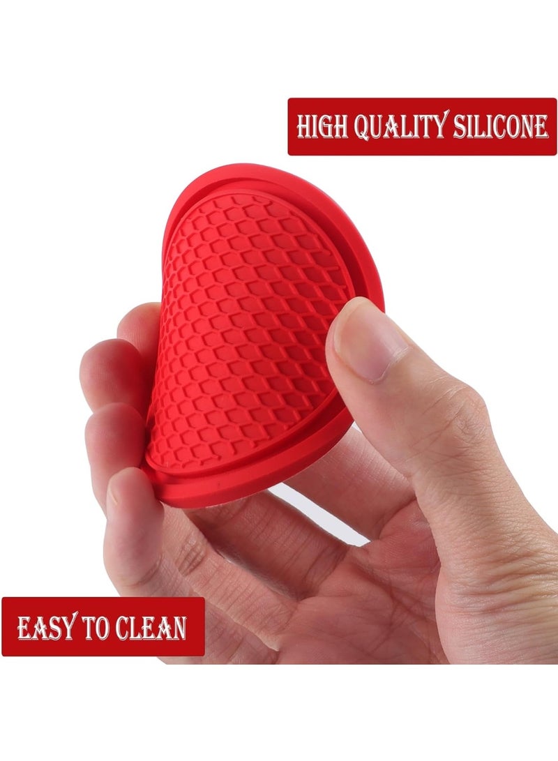 Car Cup Coaster, 4PCS Universal Non-Slip Cup Holders Embedded in Ornaments Coaster, Car Interior Accessories, Red - Image 5