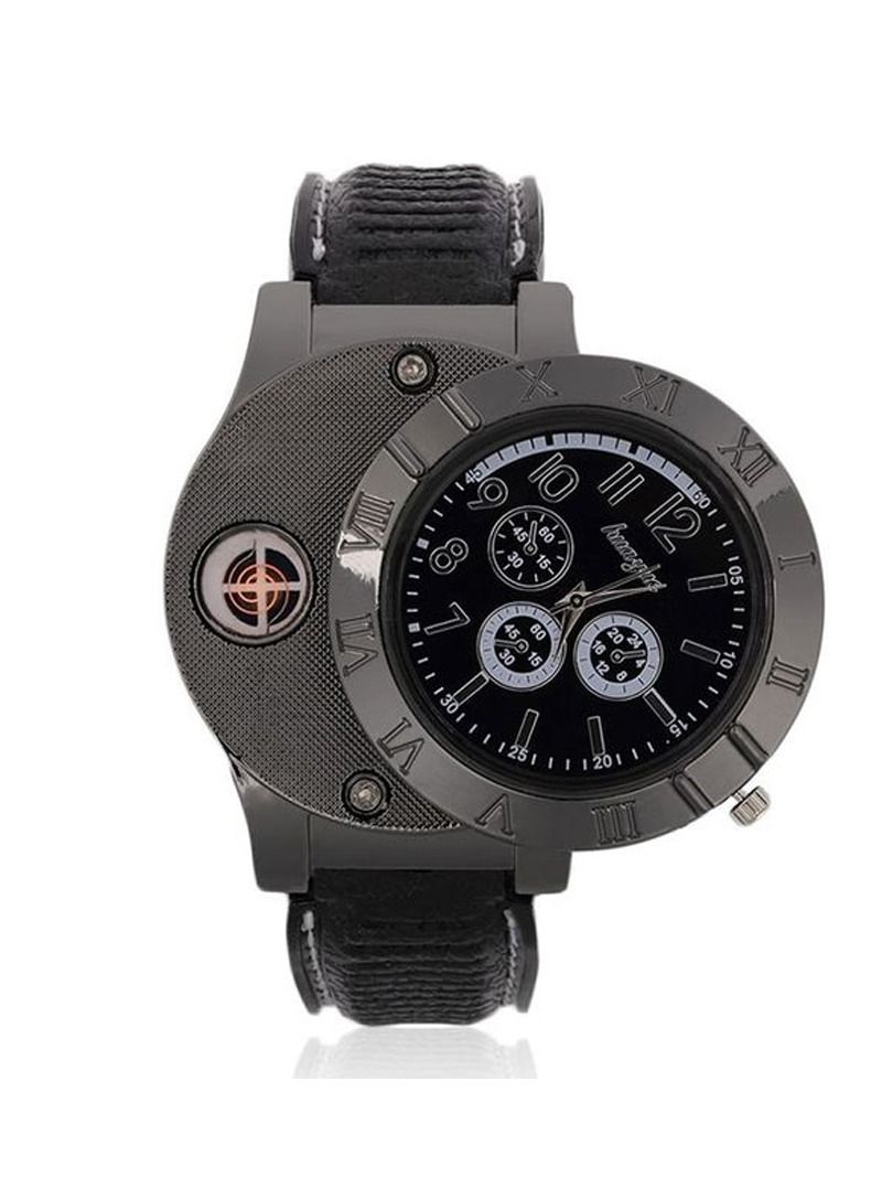 Huayue ساعة ولاعة مقاومة للرياح مع شحن USB - Image 3