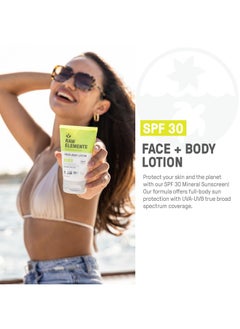 raw elements Raw Elements Face and Body Mineral Sunscreen SPF 30 Tube, Organic Sunblock Daily Protection, Non Toxic Reef Safe, Water Resistant, Cruelty Free, 3 oz (Pack of 1)  - Image 3