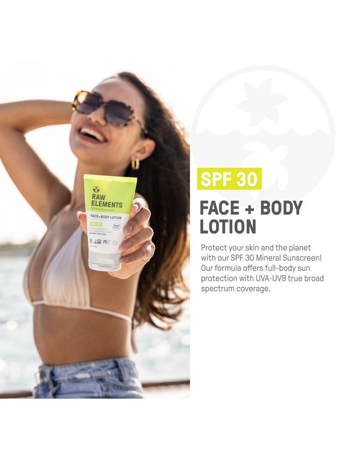 Raw Elements Face and Body Mineral Sunscreen SPF 30 Tube, Organic Sunblock Daily Protection, Non Toxic Reef Safe, Water Resistant, Cruelty Free, 3 oz (Pack of 1) - Image 3
