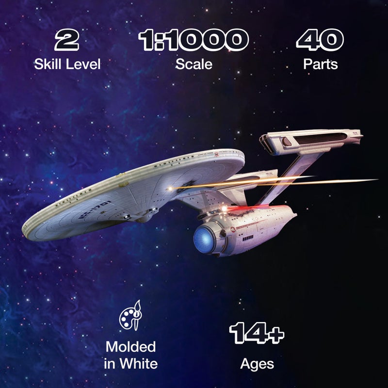Polar Lights Star Trek U.S.S. Enterprise Refit Wrath of Khan Edition 2T 1:1000 Scale Model Kit - Image 2