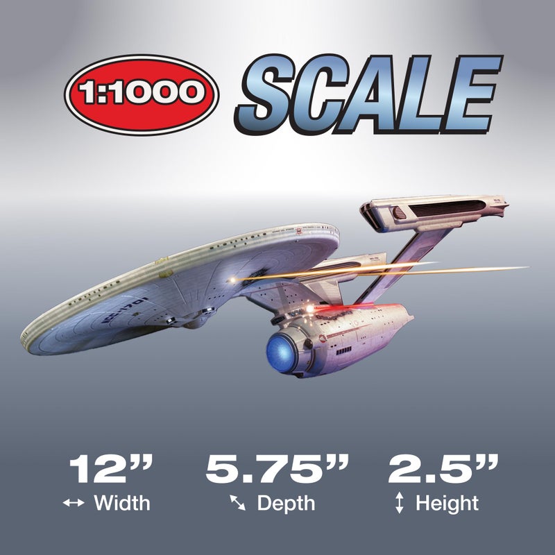 Polar Lights Star Trek U.S.S. Enterprise Refit Wrath of Khan Edition 2T 1:1000 Scale Model Kit - Image 4