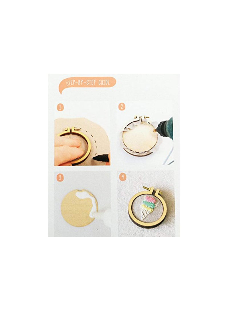 GGOOT 10 Pieces 1 Ih Round Wooden Embroidery Hoops Cross Stitch Hoop Rings for Embroidery Craft Making, Wall Decoration, Wedding Decoration, Garlands etc  - Image 5