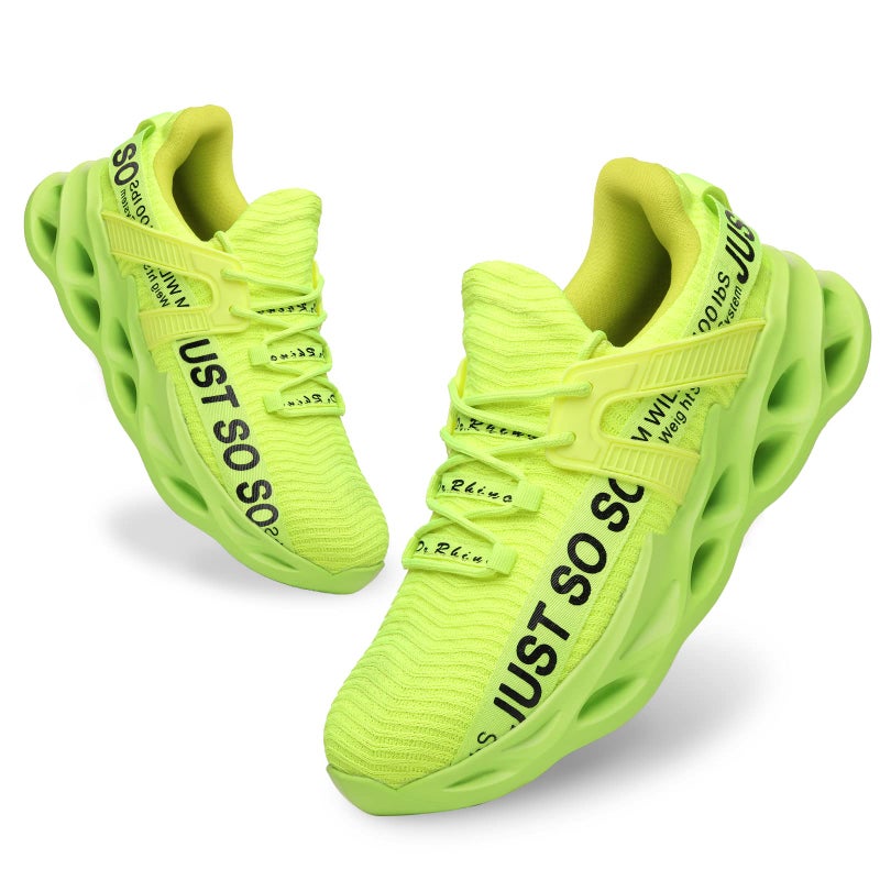 Furuian Steel Toe Shoes for Women Men Lightweight Slip On Safety Work Shoes Comfortable Steel Toe Sneakers Green - Image 1