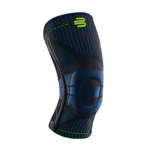 Bauerfeind Sports Knee Support Knee Brace for Pain Relief and Stabilization Patellar Knee Pad for Enhanced Support Targeted Compression Lightweight Durable BlackBlue XS