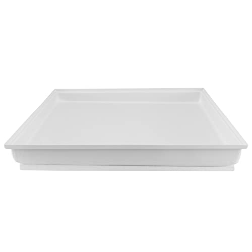 RecPro RV Shower Pan | 27" x 24" x 4" Corner Drain in White | RV Shower Base | Camper Shower Pan - Image 5