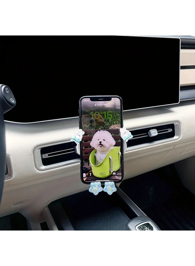 Creative Rabbit Car Vent Phone Holder Cute Design Ergonomic Grip ABS Interior Accessories For Men Women - Image 4