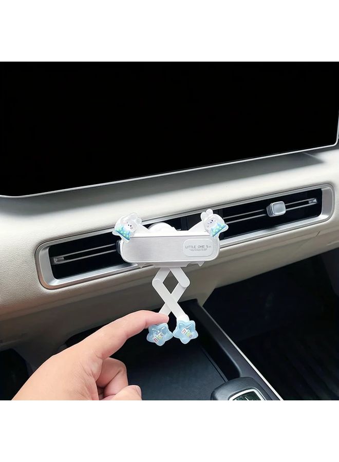 Creative Rabbit Car Vent Phone Holder Cute Design Ergonomic Grip ABS Interior Accessories For Men Women - Image 5