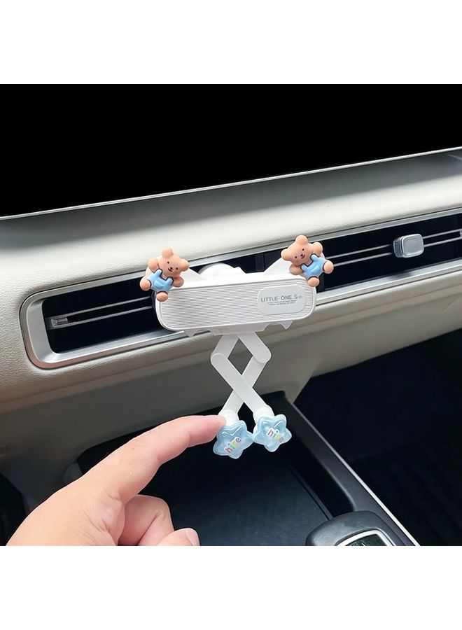 Creative Rabbit Car Vent Phone Holder Cute Design Ergonomic Grip ABS Interior Accessories For Men Women - Image 2