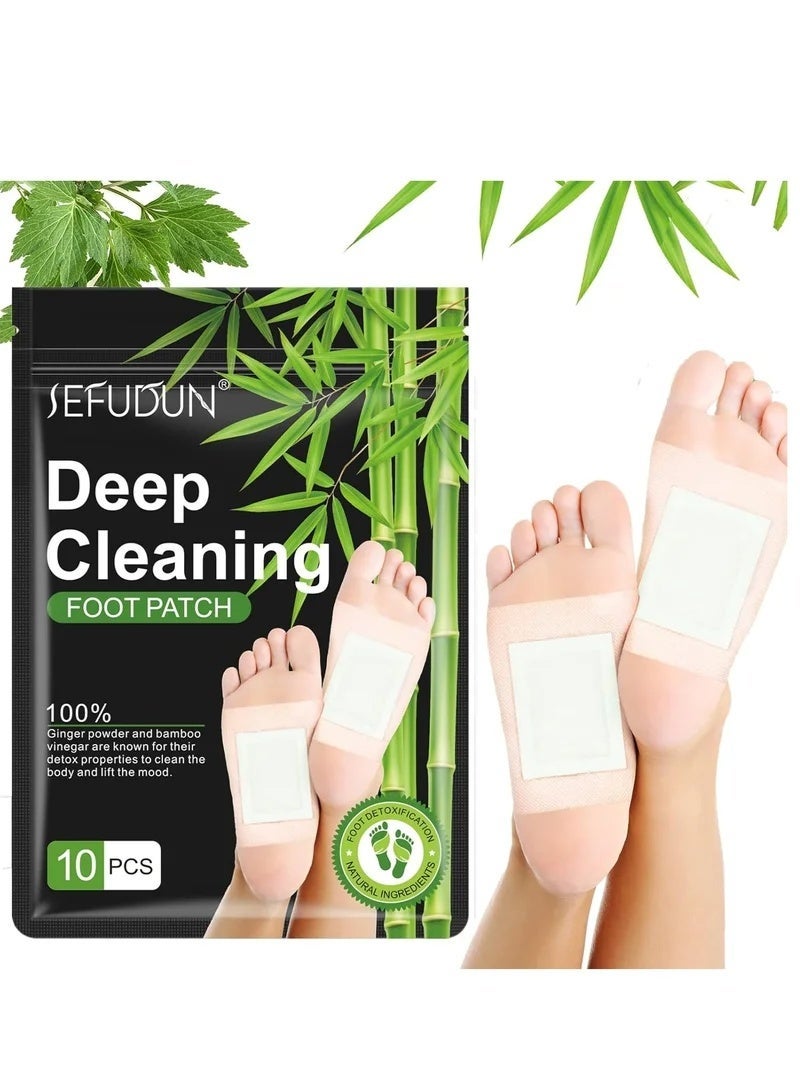 Sefudun 10Pcs Deep Cleansing Detox Foot Patches Foot Care Detox Foot Pads, Foot Detox Pads to Remove Toxins Deep Cleaning Foot Patch,100% Natural for Stress Relief, Improve Quality Of Sleep, Enhance Blood Circulation - Image 3
