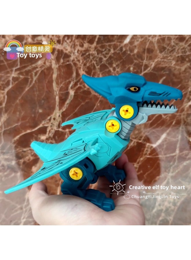 # Disassemble And Assemble Dinosaur Eggs Pterosaur Dinosaur Toys Boys Children Twisted Eggs DIY Assembled Tyrannosaurus Rex Building Blocks To Play-Color:Double Crown Dragon Egg Costume  - Image 2
