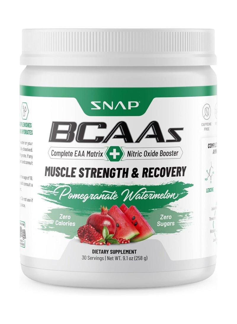 سناب للمكملات الغذائية BCAAs قوة العضلات والتعافي من أجل قوة العضلات للنساء والرجال 30 حصة مكمل غذائي - Image 2