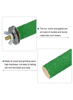 PATIKIL PATIKIL 0.6x5.5 Inch Bird Cage Perch, 2 Pack Parrot Stand Paw Grinding Stick Bird for Parakeet Cockatiel Cage Accessories, Green  - Image 4