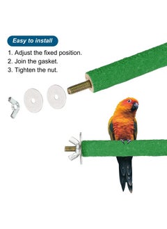 PATIKIL PATIKIL 0.6x5.5 Inch Bird Cage Perch, 2 Pack Parrot Stand Paw Grinding Stick Bird for Parakeet Cockatiel Cage Accessories, Green  - Image 3