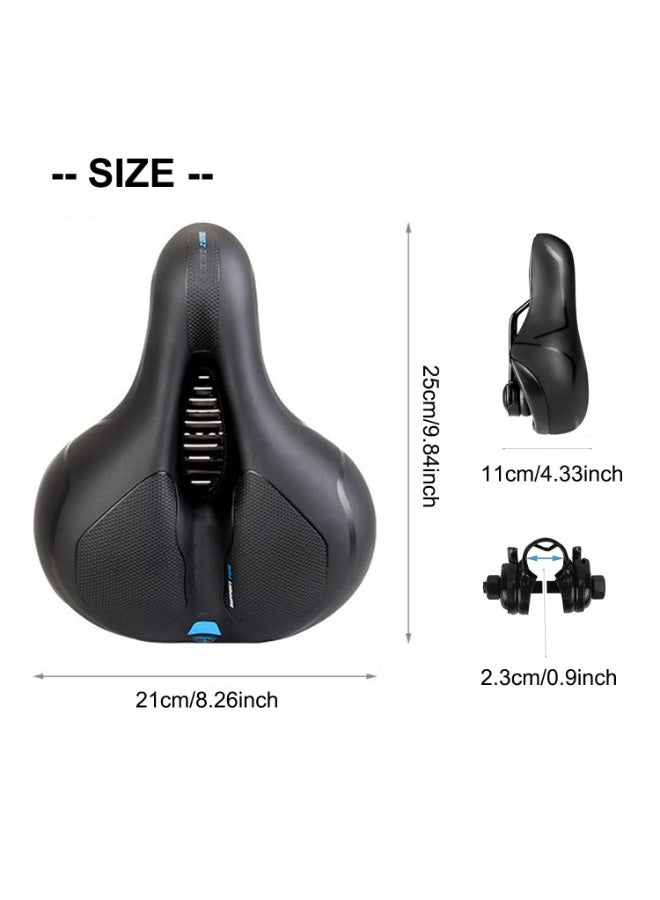 Chabeia Bike Seat Cushion Waterproof Comfort Soft Bicycle Seats Wide Memory Foam Padded E-Bike Saddle for Men Women Universal Mountain Road Bicycle Seat Cover-Red - Image 2