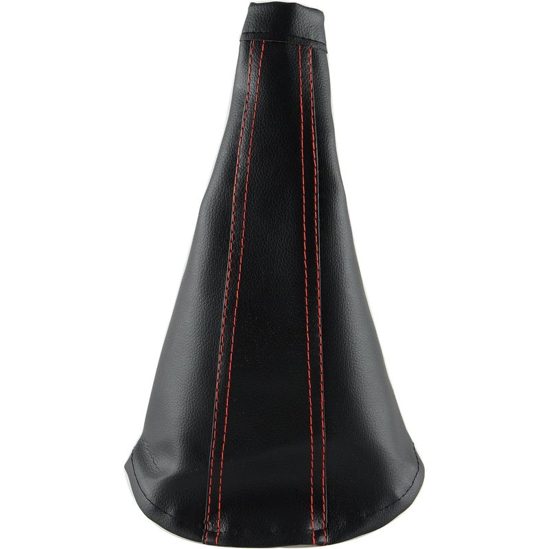 Pilot PM22181R Faux Leather Hand Brake Boot Universal Fit Black w Red Stitching - Image 3
