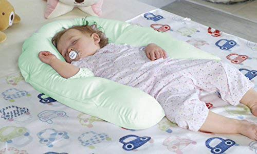 Texlux Microfiber Cozy and Very Soft Baby Pillow with 2 Pillow Cover-Mint Green - Image 1