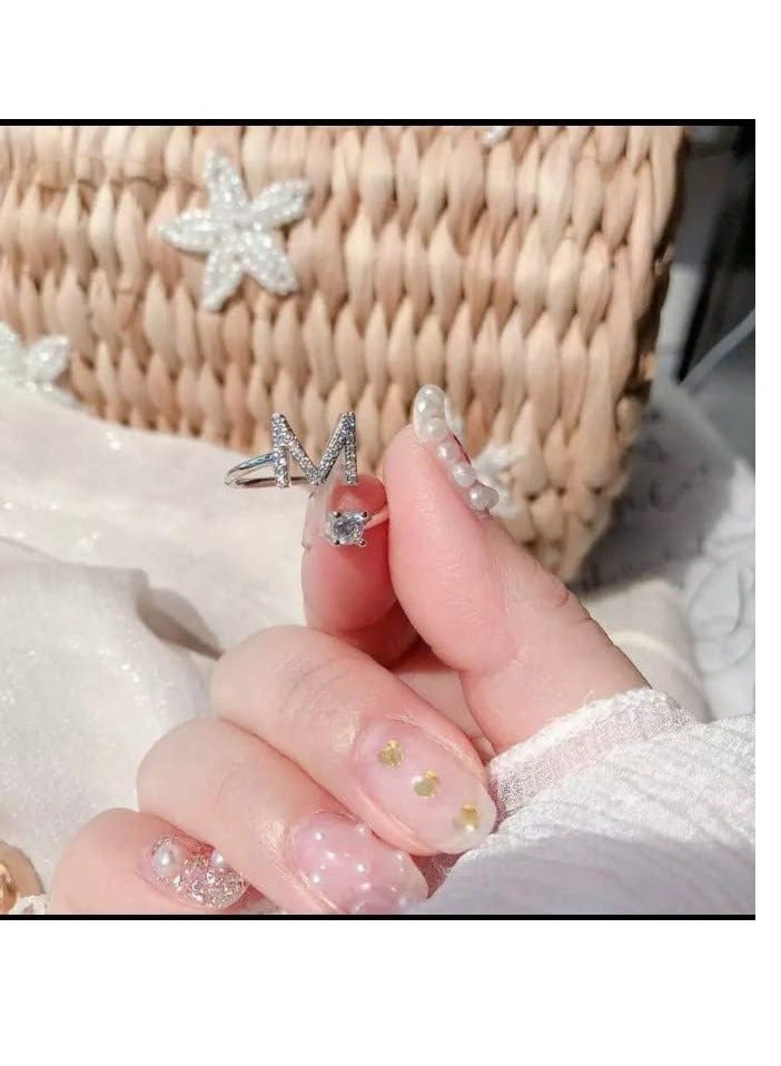 general Adjustable M shape ring made of 925 Italian silver - Image 1