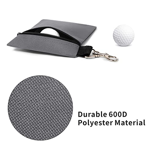 BuyAgain Golf Tee Pouch, 5.62 X 6.87 Inch Professional Zipper Golf Tee/Ball Pouch Bag With Metal Lobster Claw Clip. - Image 3
