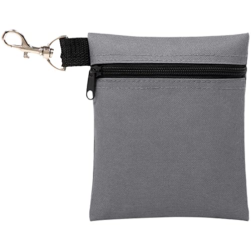 BuyAgain Golf Tee Pouch, 5.62 X 6.87 Inch Professional Zipper Golf Tee/Ball Pouch Bag With Metal Lobster Claw Clip. - Image 1
