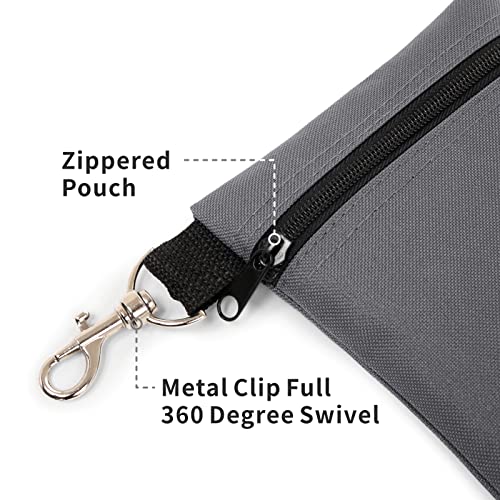 BuyAgain Golf Tee Pouch, 5.62 X 6.87 Inch Professional Zipper Golf Tee/Ball Pouch Bag With Metal Lobster Claw Clip. - Image 4